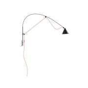 midgard LED-vägglampa AYNO L, svart/orange, 2.700 K 130 cm