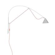 midgard LED-vägglampa AYNO L, grå/orange, 4.000 K, 130 cm