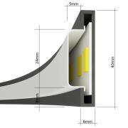 SOLLUX LIGHTING LED-hänglampa Rio 55, vertikalt 3 000 K svart