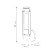 HINKLEY Masthead vägglampa till bad, krom, 1 lampa, höjd 35 cm, IP44