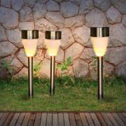 Globo LED-markspettslampa 33576-3, stål, 3-pack