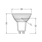 OSRAM LED-lampa Reflektor GU10 4,3W 36° 830 klar