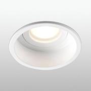 FARO BARCELONA Inbyggnadsspot Hyde 1 lampa ram rund IP44 vit