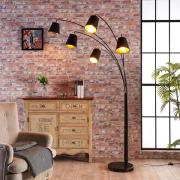 Lindby 5 lampor golvlampa i textil Tinne