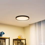 Lindby Smart LED taklampa Pravin, Ø 40 cm, CCT, svart