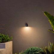 Calex utomhusvägglampa GU10, downlight, höjd 8 cm, svart
