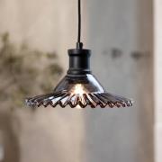 Markslöjd Hänglampa Novia, svart rökglas 1 lampa Ø 21,5 cm plugg