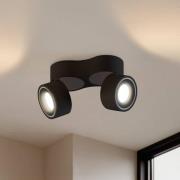 Arcchio LED-takspotlight Rotari, 1960lm, 2 lampor, svart