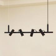 Lucande hänglampa Lysias, svart, metall, längd 120cm