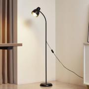Lindby golvlampa Tebbi, svart, metall, höjd 150 cm
