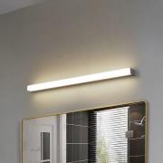 Lindby LED-vägglampa Philippa, kantig, 89 cm, aluminiumfärgad, IP44