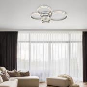 Globo Rubio LED-taklampa, längd 114 cm, grå, CCT, 5 lampor