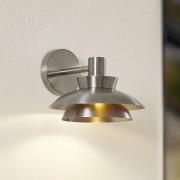 Lucande utomhusvägglampa Thais, rostfritt stål, Ø 25 cm