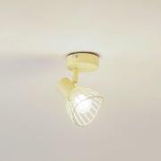 Lindby taklampa Piena, beige, 1 lampa, metall, Ø 93.cm