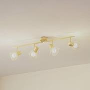 Lindby taklampa Piena, beige, 4 lampor, metall, 70cm