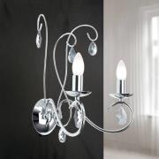 ORION Vägglampa Alessia 2 lampor kristallglas krom
