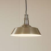 Lindby hänglampa Laylan, nickel/vit, Ø 36 cm, metall