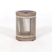 Les Jardins LED-solcellsbordslampa Rop&Strip, grå/beige