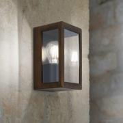 ORION Lumina utomhusvägglampa, rostsvart, rostfritt stål, glas, IP44