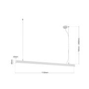 ORION LED-taklampa Bounce, vit, längd 113 cm, CCT, aluminium