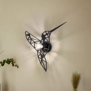 Opviq Vägglampa W-053 Lasercut, svart fågeldesign