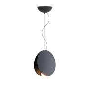 Fabbian Akoya pendel, antracit, Ø30cm, 3000K, dimbar med 1-10V