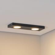 SIGMA Taklampa Hero, 12 x 35 cm, 2 lampor, svart, metall, GX53
