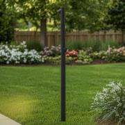 Lindby LED-väglampa Luzian, höjd 120 cm, svart, jordspett
