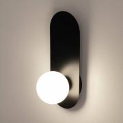Maytoni vägglampa Bao, svart/vit, höjd 31 cm, glas, G9
