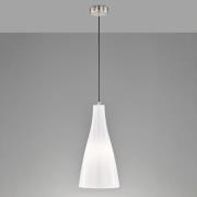 FISCHER & HONSEL Zeal pendellampa, matt nickel/opal, Ø 18 cm