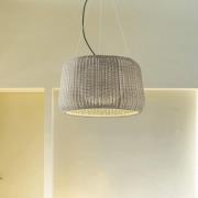 Bover LED utomhushänglampa Fora 90, naturvit/beige