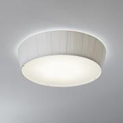 Bover LED-taklampa Plafonet, Ø 60 cm, vit, aluminium/tyg