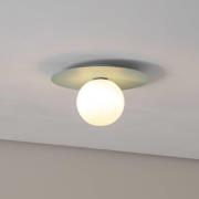 TK Lighting Taklampa Pixie, mintgrön, glas, Ø 25 cm, kula, G9