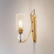 Avonni Jadina vägglampa, guld antik, höjd 32 cm, metall/glas
