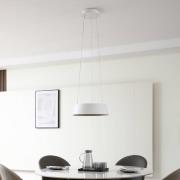 Lucande LED-pendellampa Belsar, vit, aluminium, CCT