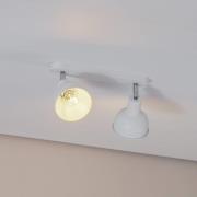 SOLLUX LIGHTING Taklampa Elba, 34 cm, 2 lampor, vit, metall, E27