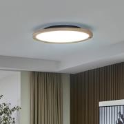 Lucande LED-taklampa Joren, Ø 48 cm, trä, CCT, fjärrkontroll