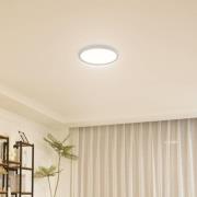 Lindby LED-taklampa Pravin, Ø 40 cm, CCT, vit