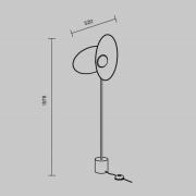 Maytoni Evolution LED-golvlampa, svart/vit, höjd 158 cm