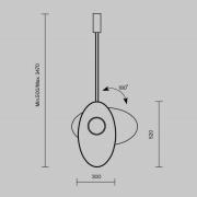 Maytoni Evolution LED-hänglampa, grå/vit, svängbar