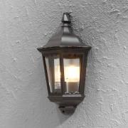 Konstsmide Utomhusvägglampa Firenze, halvskål, svart