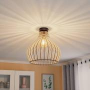 TEMAR LIGHTING Taklampa Barrel med skärm i trä