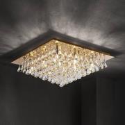 Lindby Rimedia taklampa, guld, 55 cm