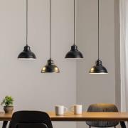 Luminex Sven hänglampa, 4 lampor, svart, stål, E27