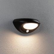 Paulmann LED-utomhusvägglampa Sorova, sensor, antracit