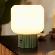 Lucande LED-bordslampa Katrin Palm, grön, glas