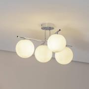 Domiluce Aurora taklampa, krom, Ø 50 cm, 4 lampor, glas, E14