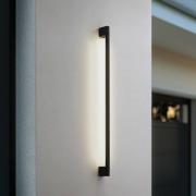 Lindby LED-vägglampa Neano, 120cm, svart, metall, IP54