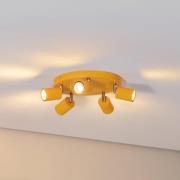 Luminex Fun takspotlight, gul, Ø 30 cm, justerbar, GU10