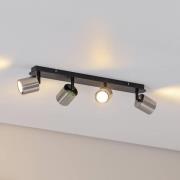 Luminex Takspotlight Demia, svart/nickelfärgad, 66 cm lång, GU10